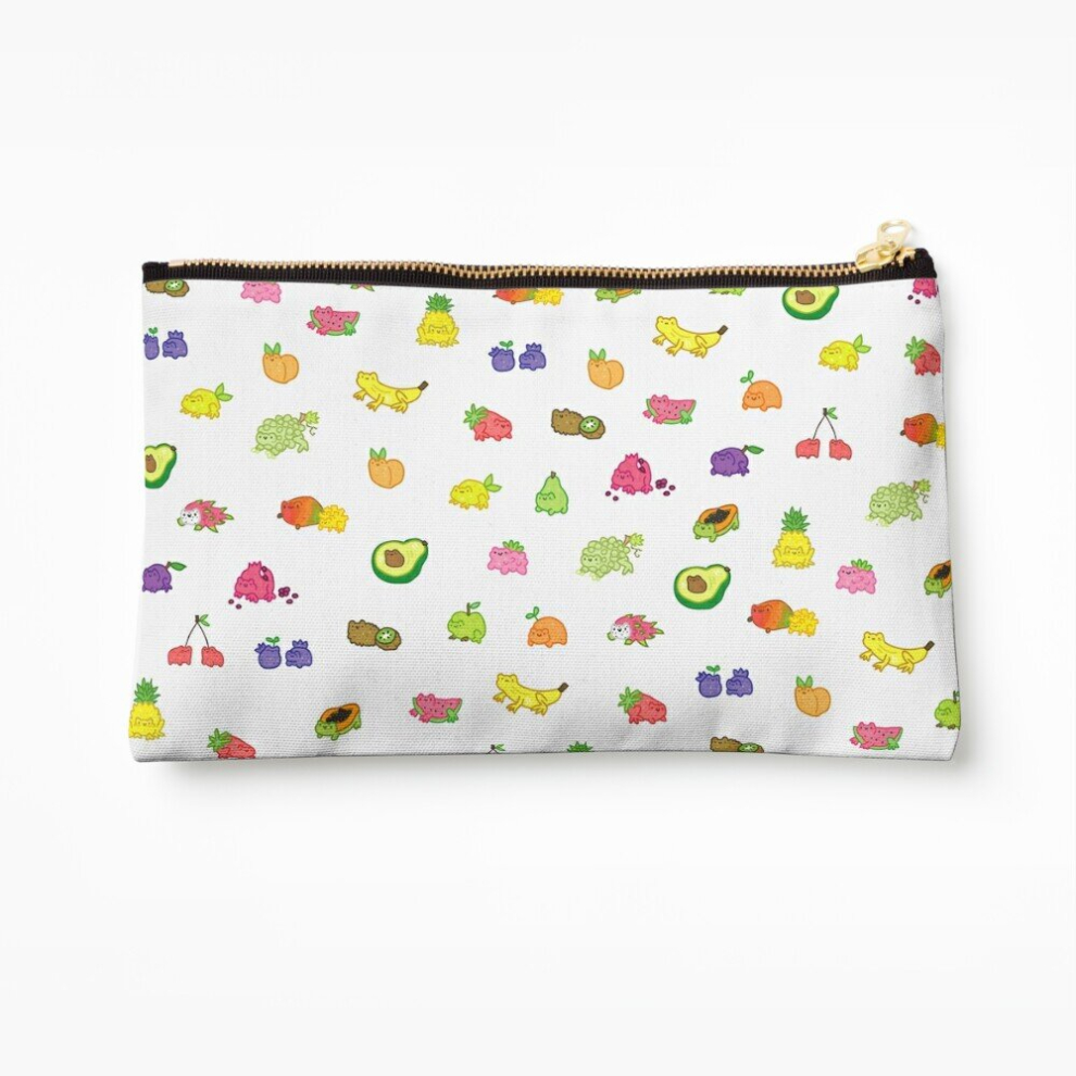 Whibos Makeup Bag Froot (And Watermelon) Frogs Cosmetic Organizer Tyvek Paper Bags Zipper Pouch