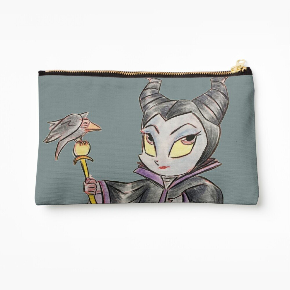 Whibos Makeup Bag Chibi Maleficent Cosmetic Organizer Tyvek Paper Bags Zipper Pouch