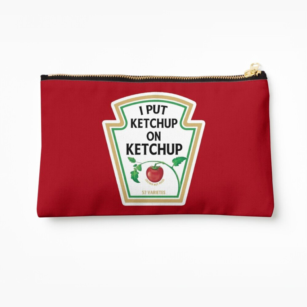 Whibos Makeup Bag I Put Ketchup On My Ketchup Cosmetic Organizer Tyvek Paper Bags Zipper Pouch