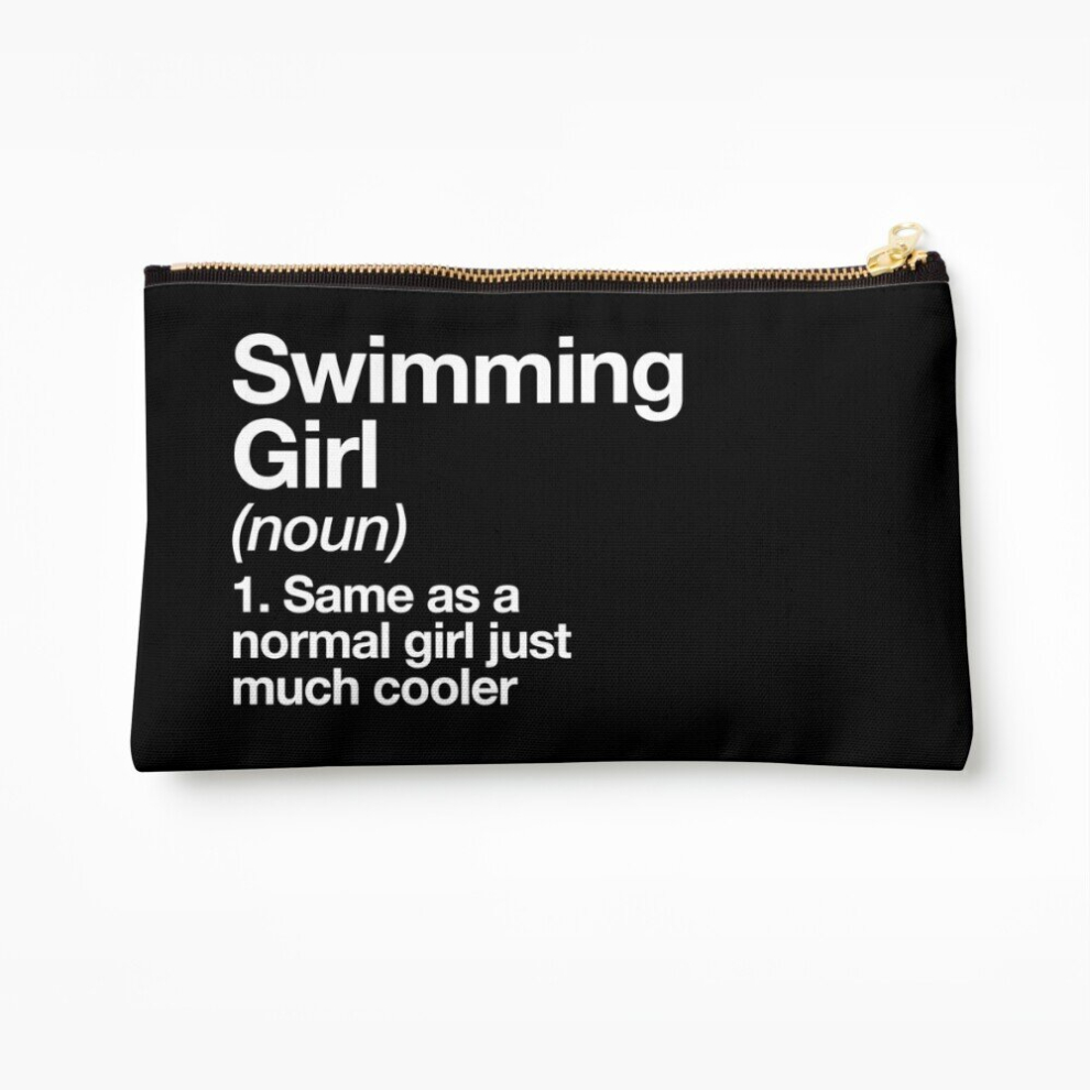 Whibos Makeup Bag Swimming Girl Definition Funny Sassy Sports Design Cosmetic Organizer Tyvek Paper Bags Zipper Pouch