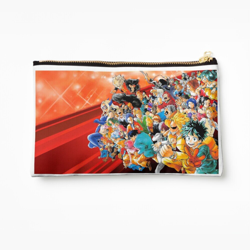 Whibos Makeup Bag My Hero Academia - All The Characters Cosmetic Organizer Tyvek Paper Bags Zipper Pouch