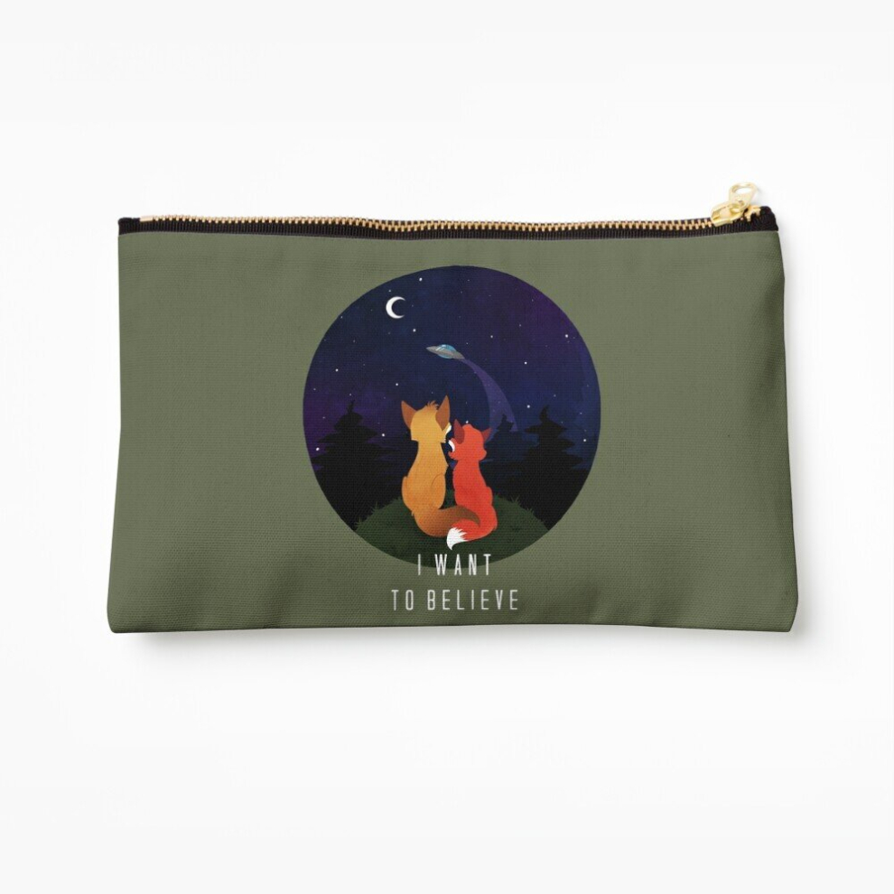 Whibos Makeup Bag I Want To Believe Cosmetic Organizer Tyvek Paper Bags Zipper Pouch