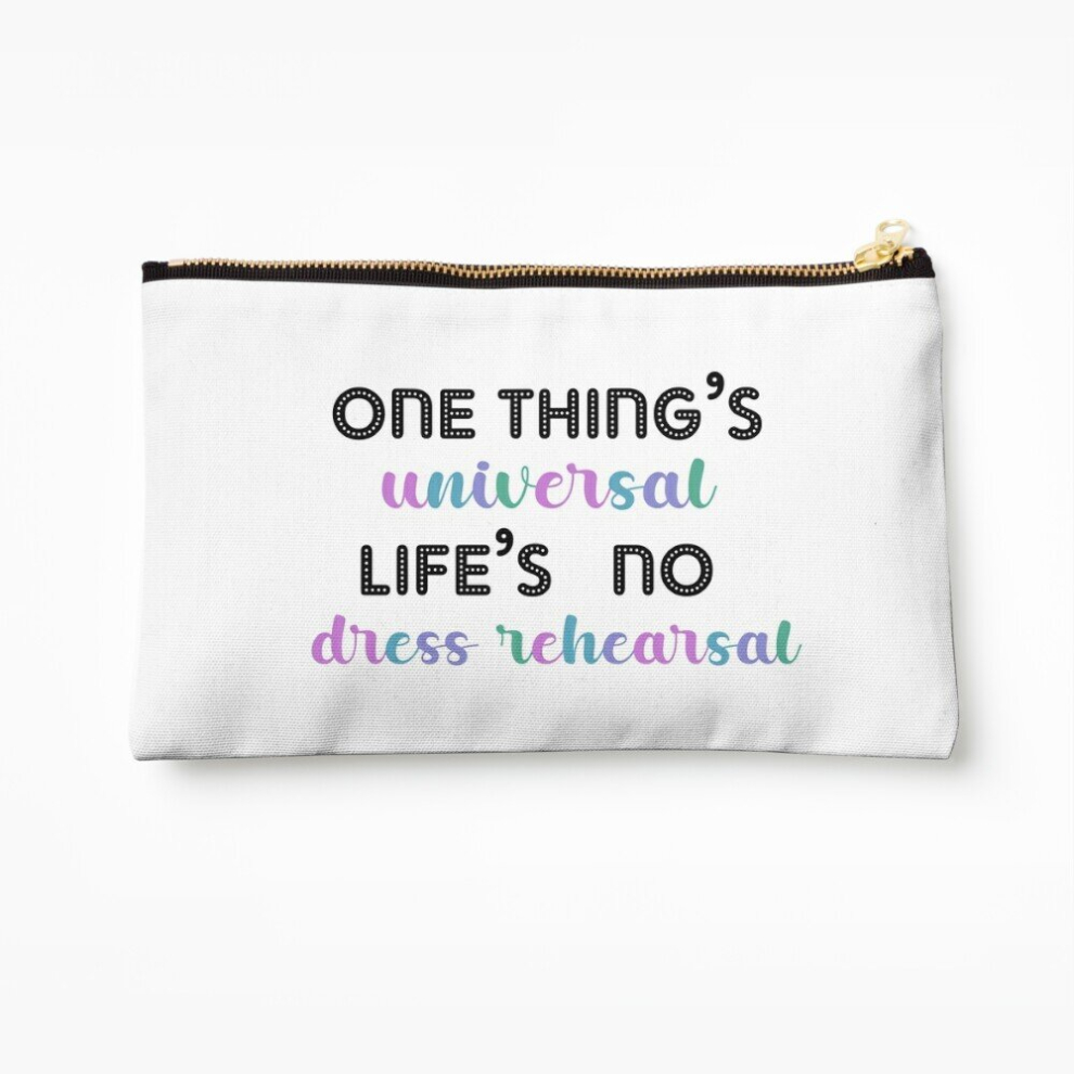 Whibos Makeup Bag One Thing's Universal Life's No Dress Rehearsal Cosmetic Organizer Tyvek Paper Bags Zipper Pouch