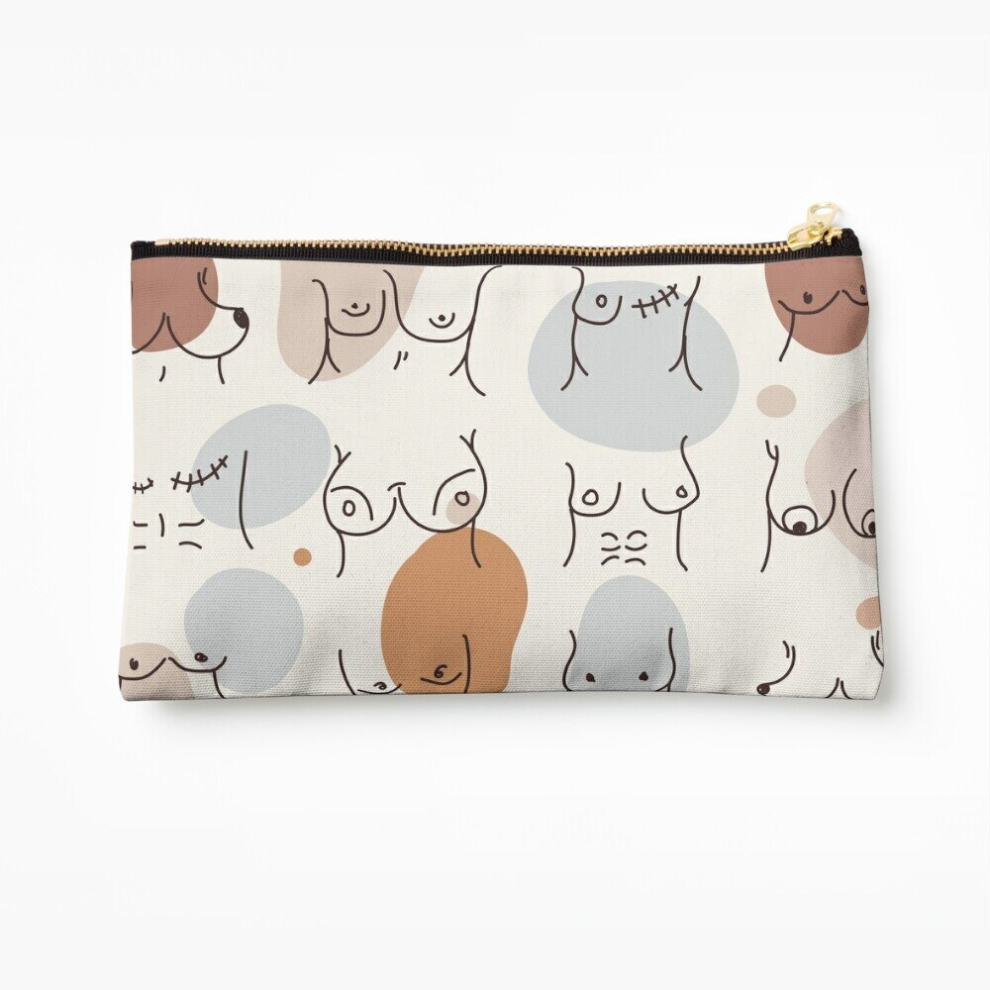 Whibos Makeup Bag Nude Sexy Body Sketch Cosmetic Organizer Tyvek Paper Bags Zipper Pouch