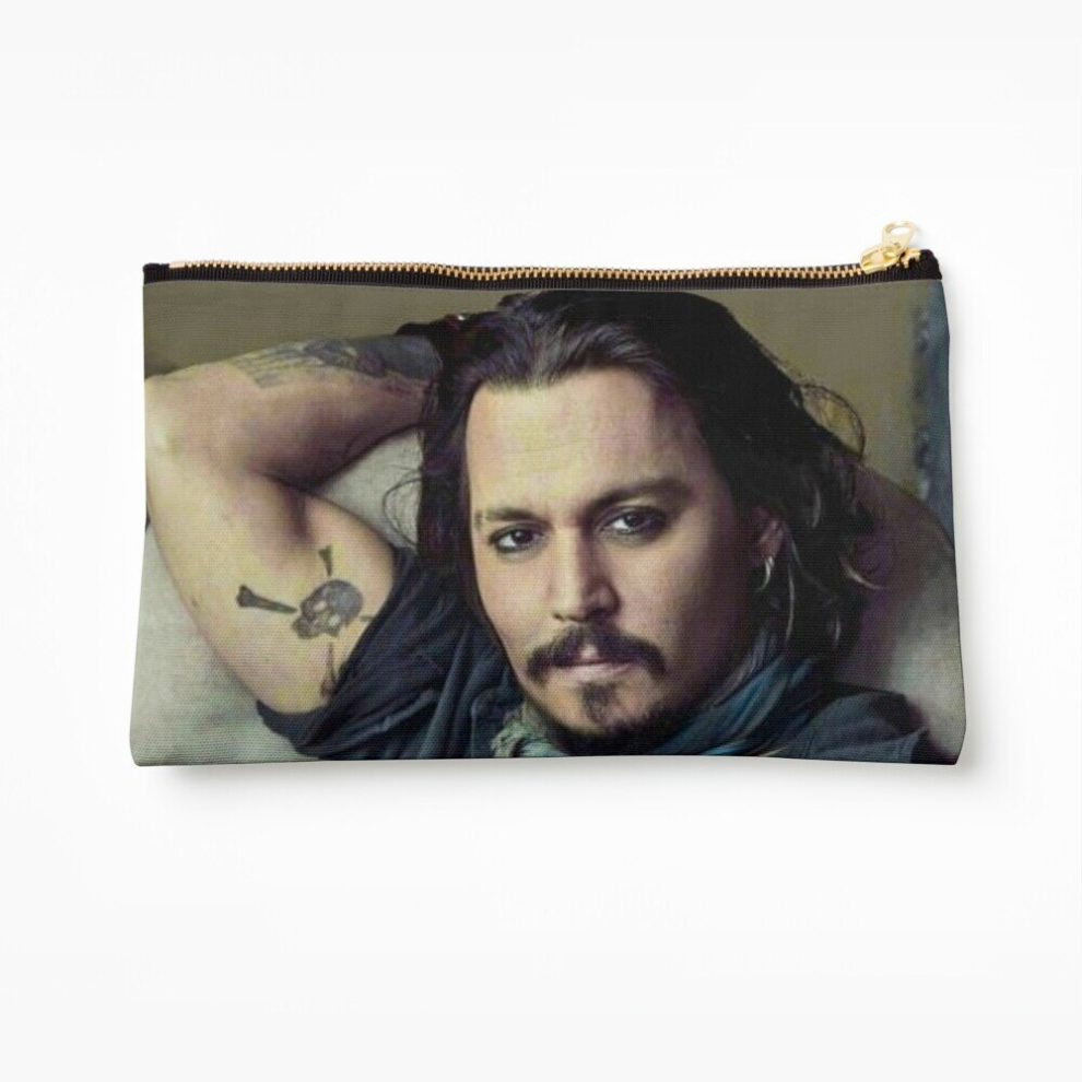 Whibos Makeup Bag Johnny Depp Cosmetic Organizer Tyvek Paper Bags Zipper Pouch