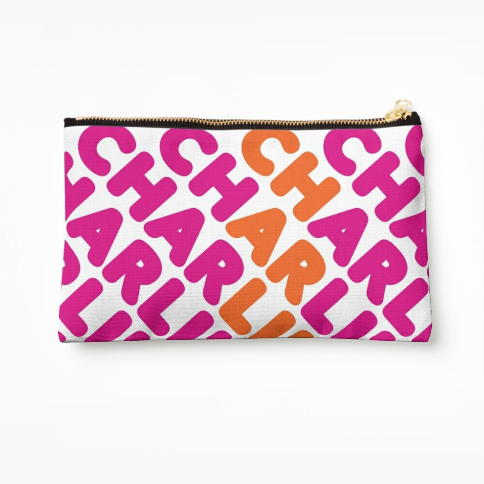 Whibos Makeup Bag Charli' Dunkin' Pattern Cosmetic Organizer Tyvek Paper Bags Zipper Pouch