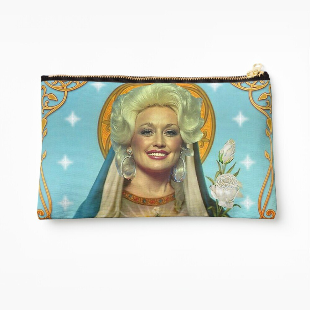 Whibos Makeup Bag Saint Dolly Parton Cosmetic Organizer Tyvek Paper Bags Zipper Pouch