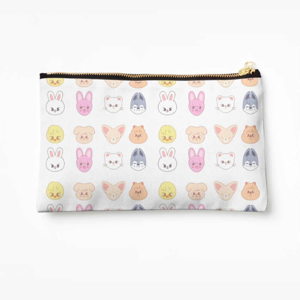 Whibos Makeup Bag Skzoo Stray Kids Kpop Kawaii Cosmetic Organizer Tyvek Paper Bags Zipper Pouch