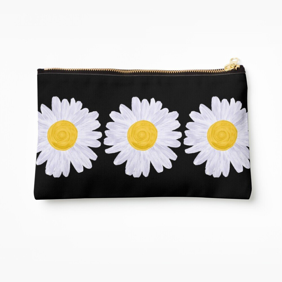 Whibos Makeup Bag Daisy Cosmetic Organizer Tyvek Paper Bags Zipper Pouch