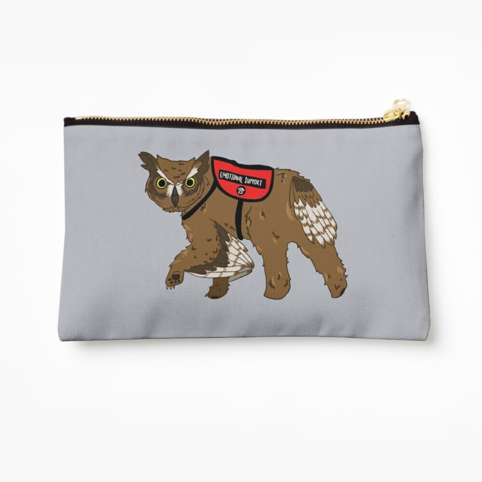 Whibos Makeup Bag Emotional Support Owlbear Cosmetic Organizer Tyvek Paper Bags Zipper Pouch