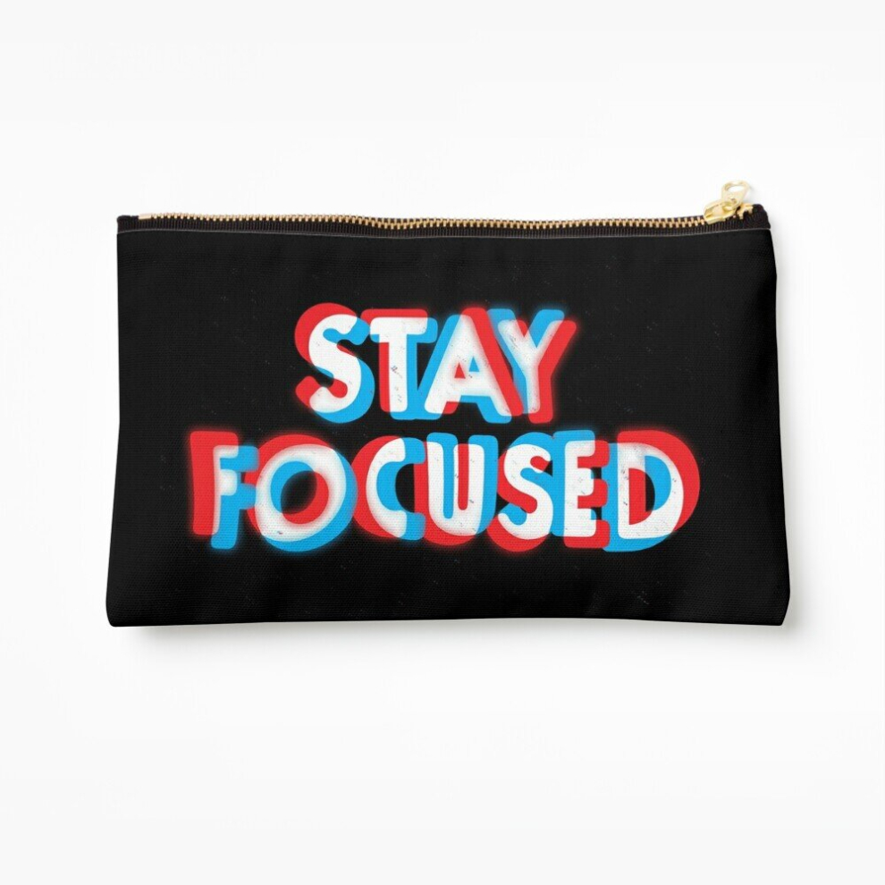 Whibos Makeup Bag Stay Focused Cosmetic Organizer Tyvek Paper Bags Zipper Pouch