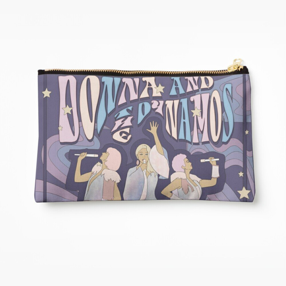 Whibos Makeup Bag Donna And The Dynamos Concert Poster Cosmetic Organizer Tyvek Paper Bags Zipper Pouch