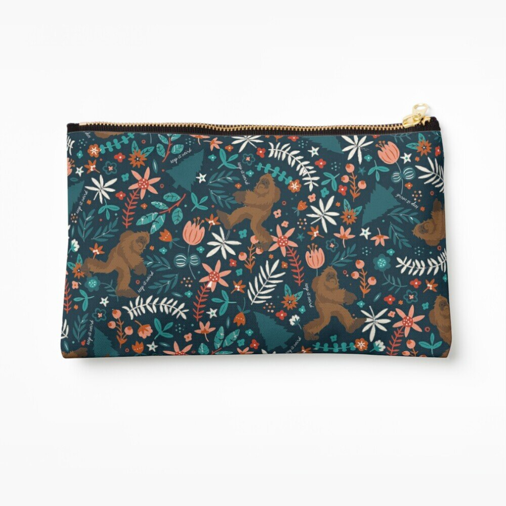Whibos Makeup Bag Bigfoot Keep It Weird Cosmetic Organizer Tyvek Paper Bags Zipper Pouch