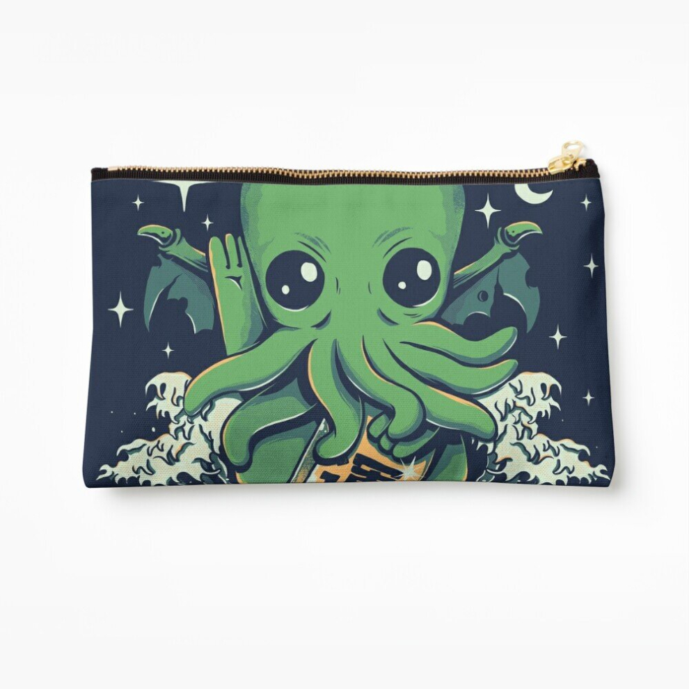 Whibos Makeup Bag Good Luck Cthulhu Cosmetic Organizer Tyvek Paper Bags Zipper Pouch