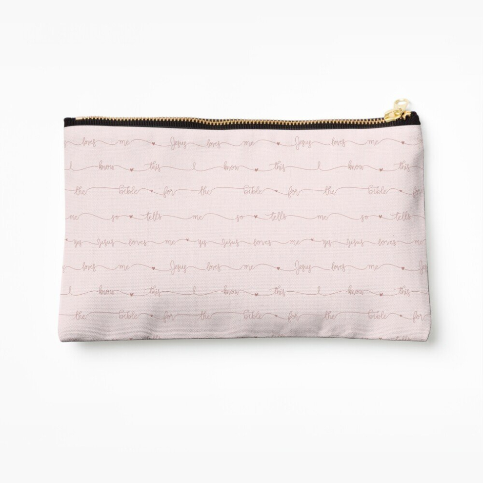 Whibos Makeup Bag Jesus Loves Me - Handwritten Childrens Song Lyrics Cosmetic Organizer Tyvek Paper Bags Zipper Pouch
