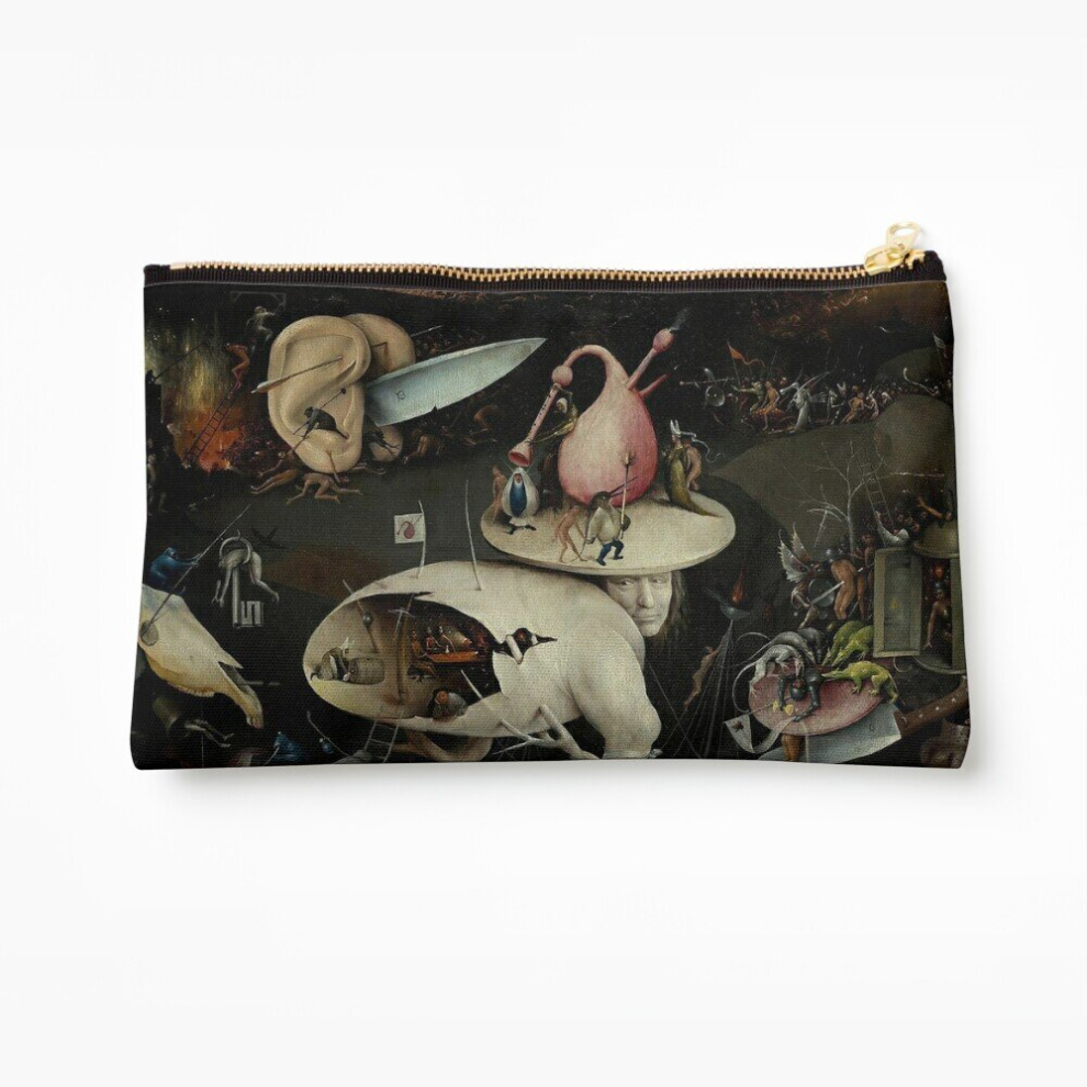Whibos Makeup Bag Hell, The Garden Of Earthly Delights - Hieronymus Bosch Cosmetic Organizer Tyvek Paper Bags Zipper Pouch