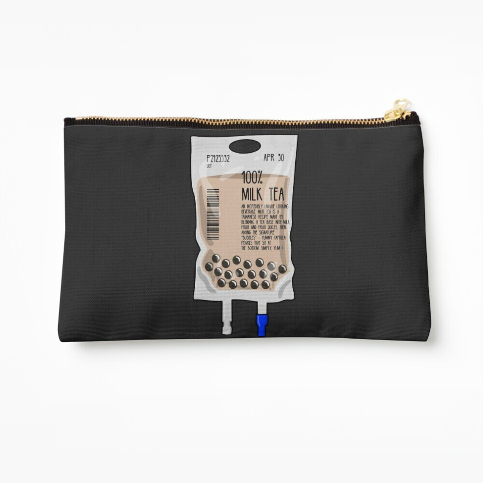 Whibos Makeup Bag Bubble Tea Infusion Addicted To Boba Tea Cosmetic Organizer Tyvek Paper Bags Zipper Pouch