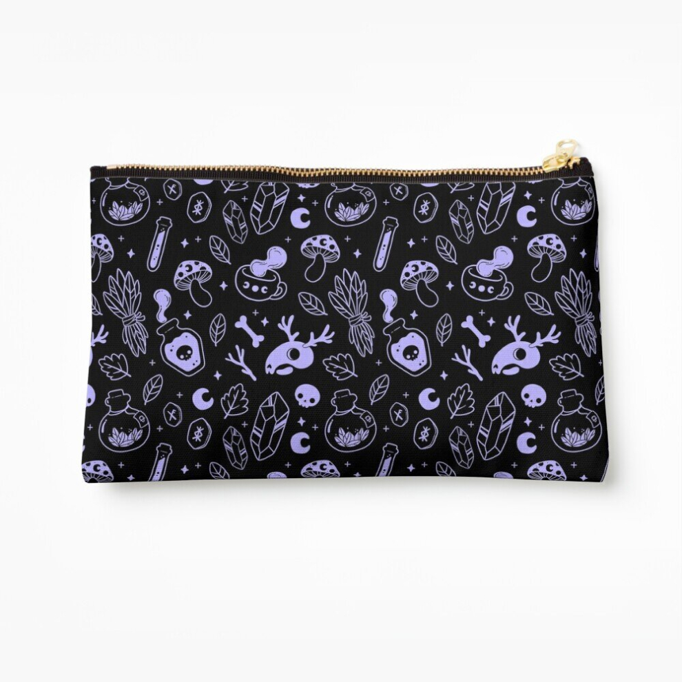Whibos Black/Purple Makeup Bag Witchy Ingredients And Nikury Cosmetic Organizer Tyvek Paper Bags Zipper Pouch