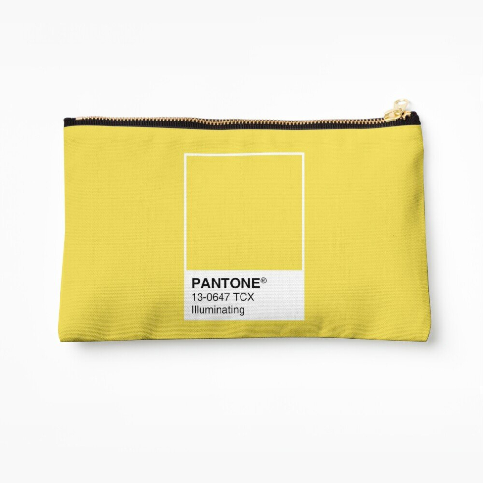 Whibos Makeup Bag Pantone Illuminating Color Of The Year 2021 Cosmetic Organizer Tyvek Paper Bags Zipper Pouch