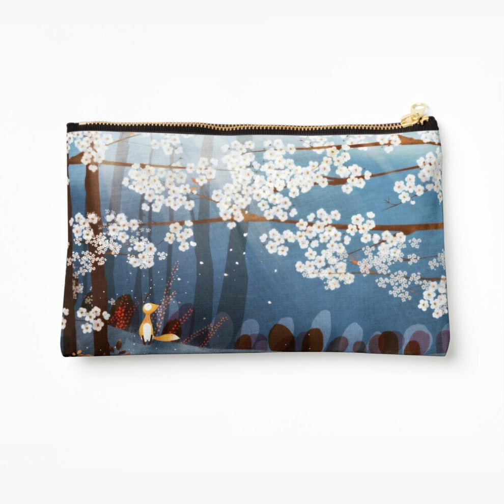 Whibos Red/White Makeup Bag Fox And Cherry Bloom What I Know About Cosmetic Organizer Tyvek Paper Bags Zipper Pouch