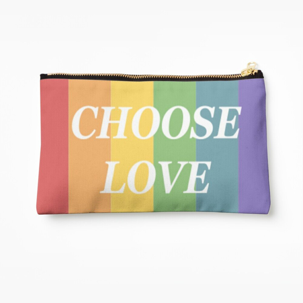 Whibos Makeup Bag Choose Love Cosmetic Organizer Tyvek Paper Bags Zipper Pouch
