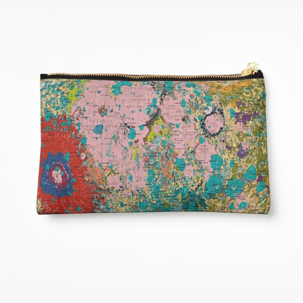 Whibos Makeup Bag Geology Of The Moon Cosmetic Organizer Tyvek Paper Bags Zipper Pouch