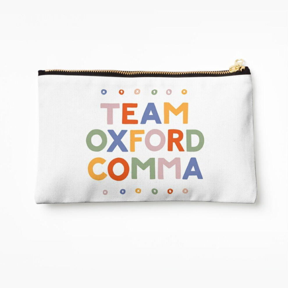 Whibos Makeup Bag Team Oxford Comma Cosmetic Organizer Tyvek Paper Bags Zipper Pouch