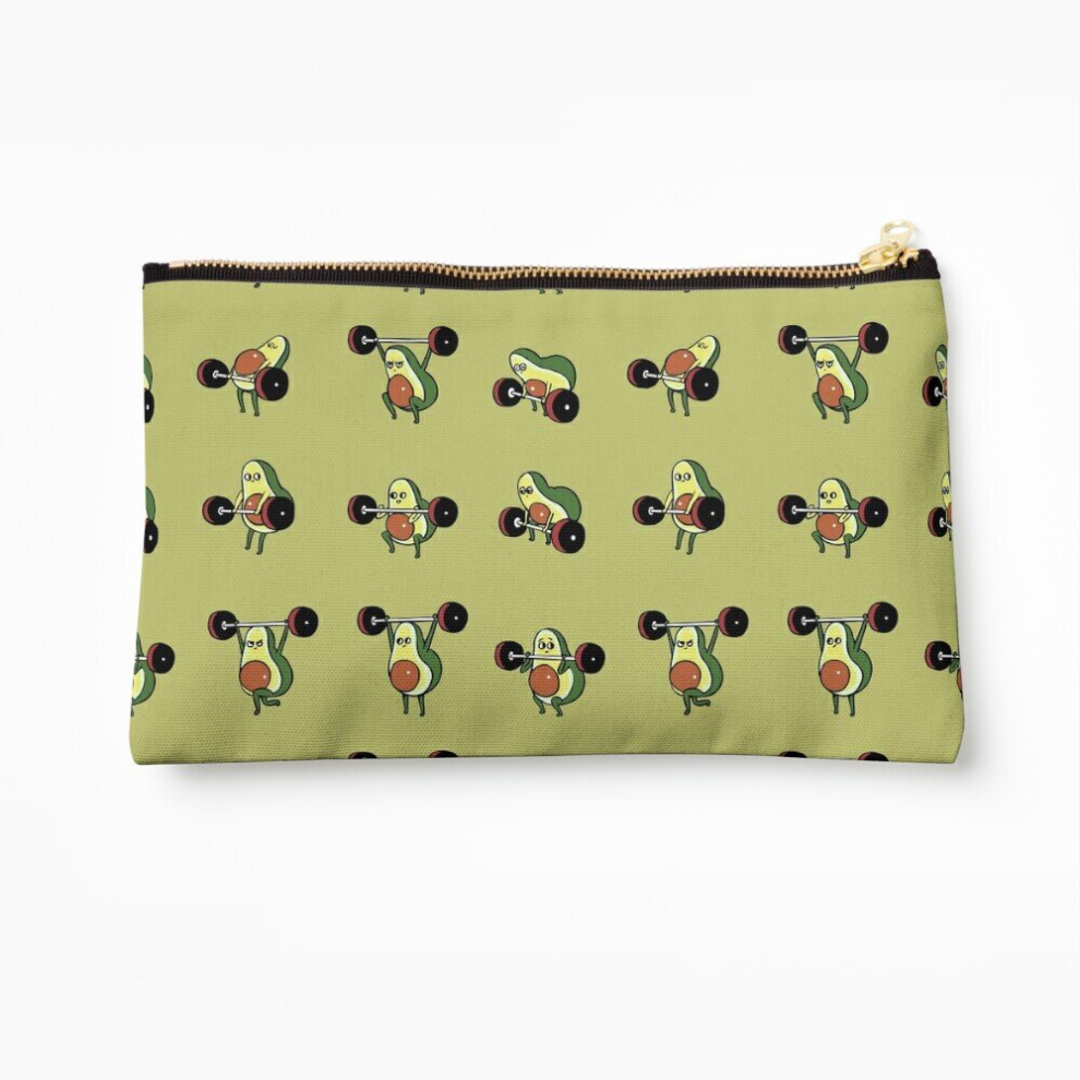 Whibos Makeup Bag Olympic Lifting Avocado Cosmetic Organizer Tyvek Paper Bags Zipper Pouch
