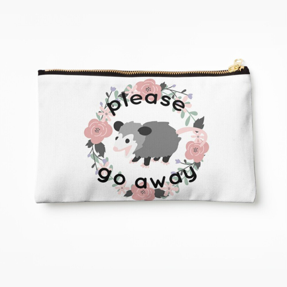 Whibos Makeup Bag Introvert Opossum Says Please Go Away Cosmetic Organizer Tyvek Paper Bags Zipper Pouch