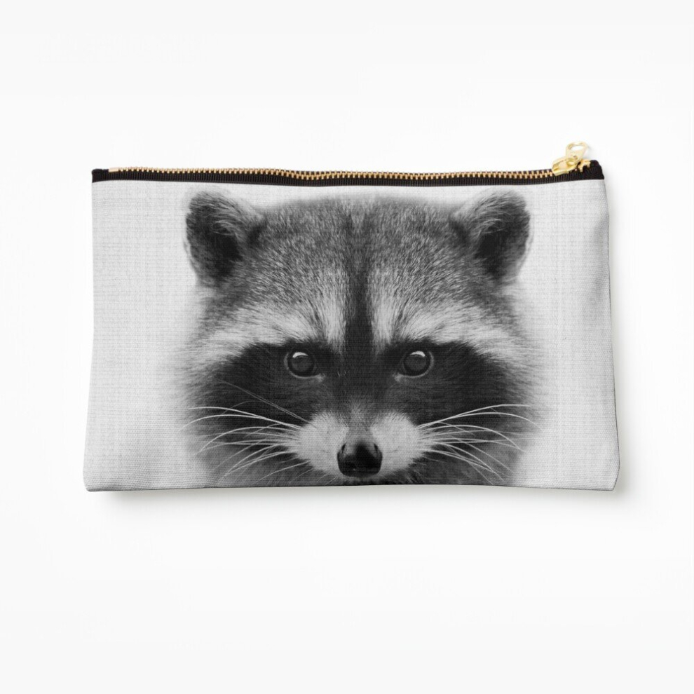 Whibos Makeup Bag Raccoon Headshot Cosmetic Organizer Tyvek Paper Bags Zipper Pouch