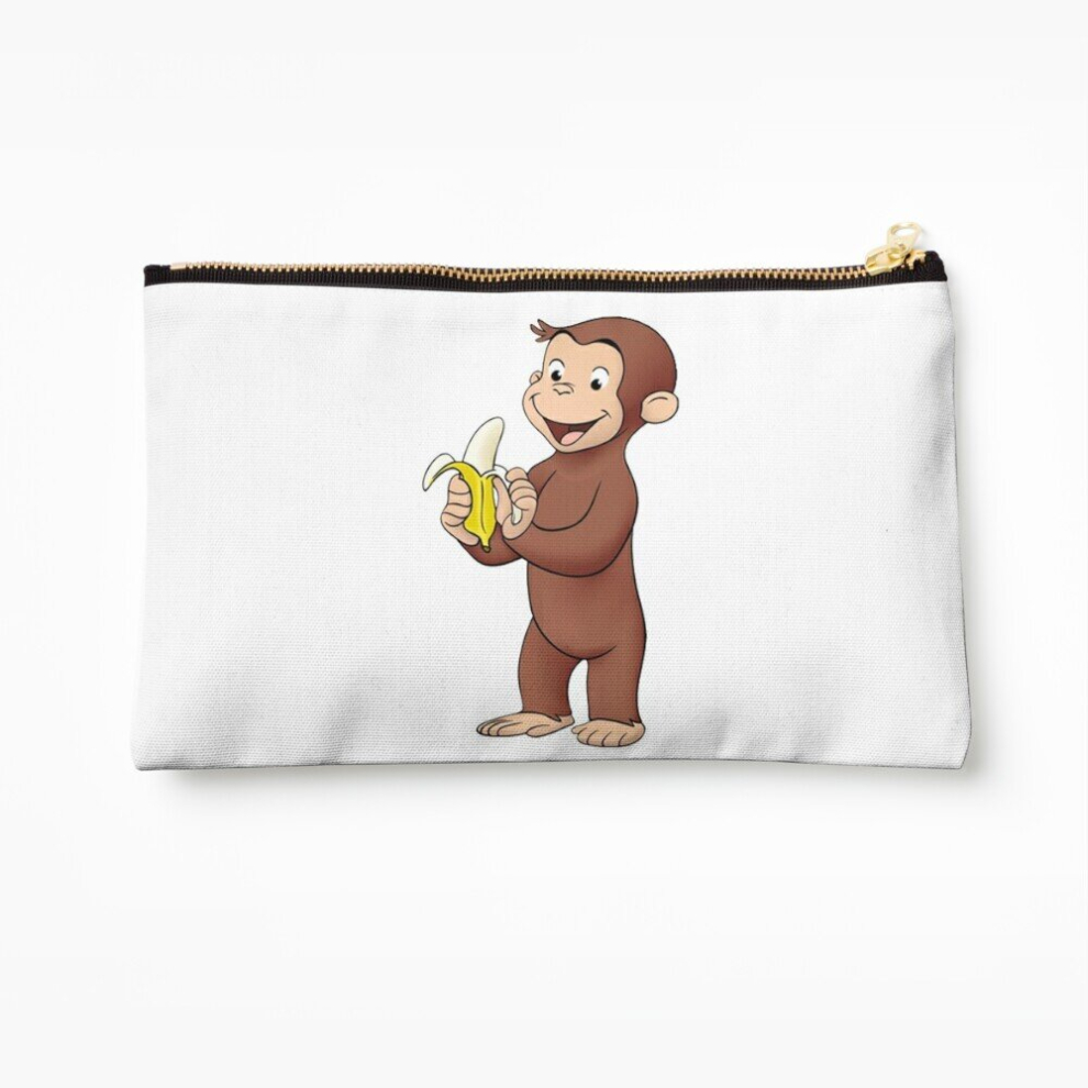 Whibos Makeup Bag Curious George Cosmetic Organizer Tyvek Paper Bags Zipper Pouch