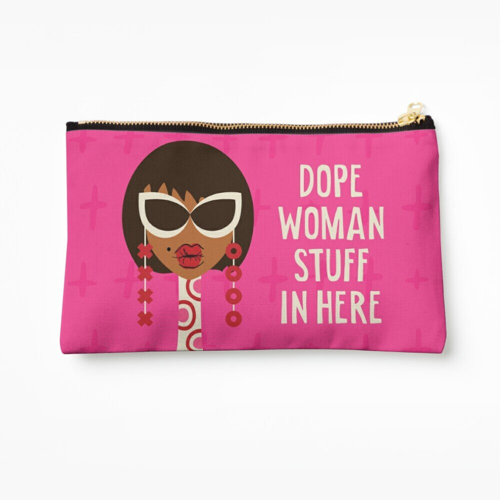 Whibos Makeup Bag Dope Woman Stuff In Here Cosmetic Organizer Tyvek Paper Bags Zipper Pouch