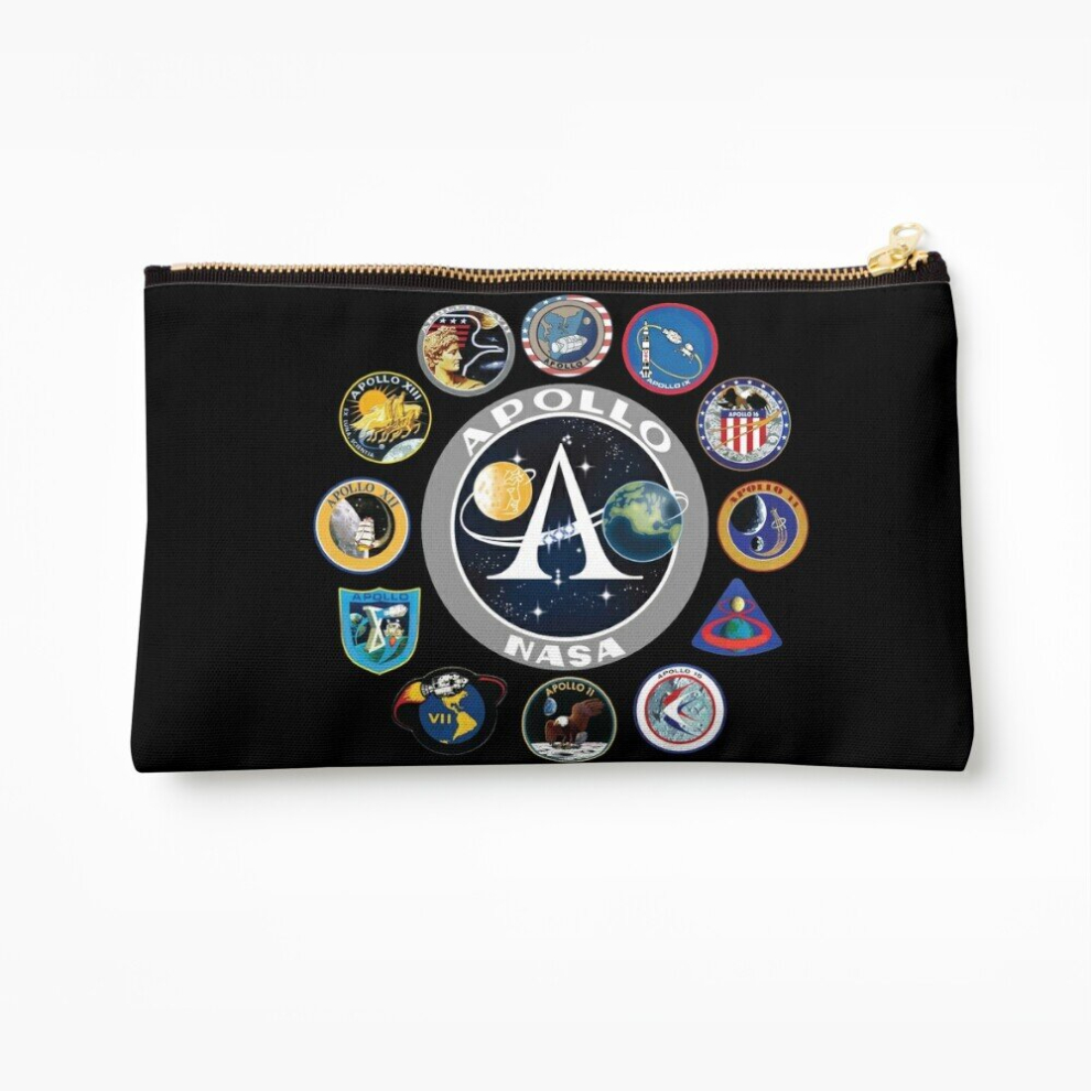 Whibos Makeup Bag Apollo Missions Patch Badge - Nasa Program Cosmetic Organizer Tyvek Paper Bags Zipper Pouch
