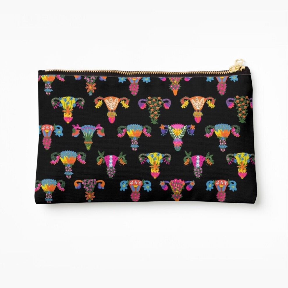 Whibos Makeup Bag Uterus And Ovaries Pattern Galore Cosmetic Organizer Tyvek Paper Bags Zipper Pouch