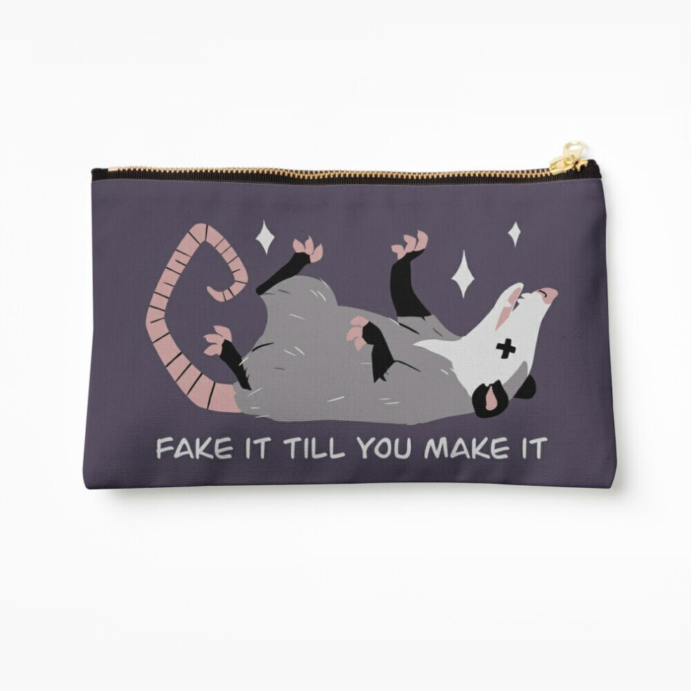 Whibos Makeup Bag Motivational Possum Cosmetic Organizer Tyvek Paper Bags Zipper Pouch