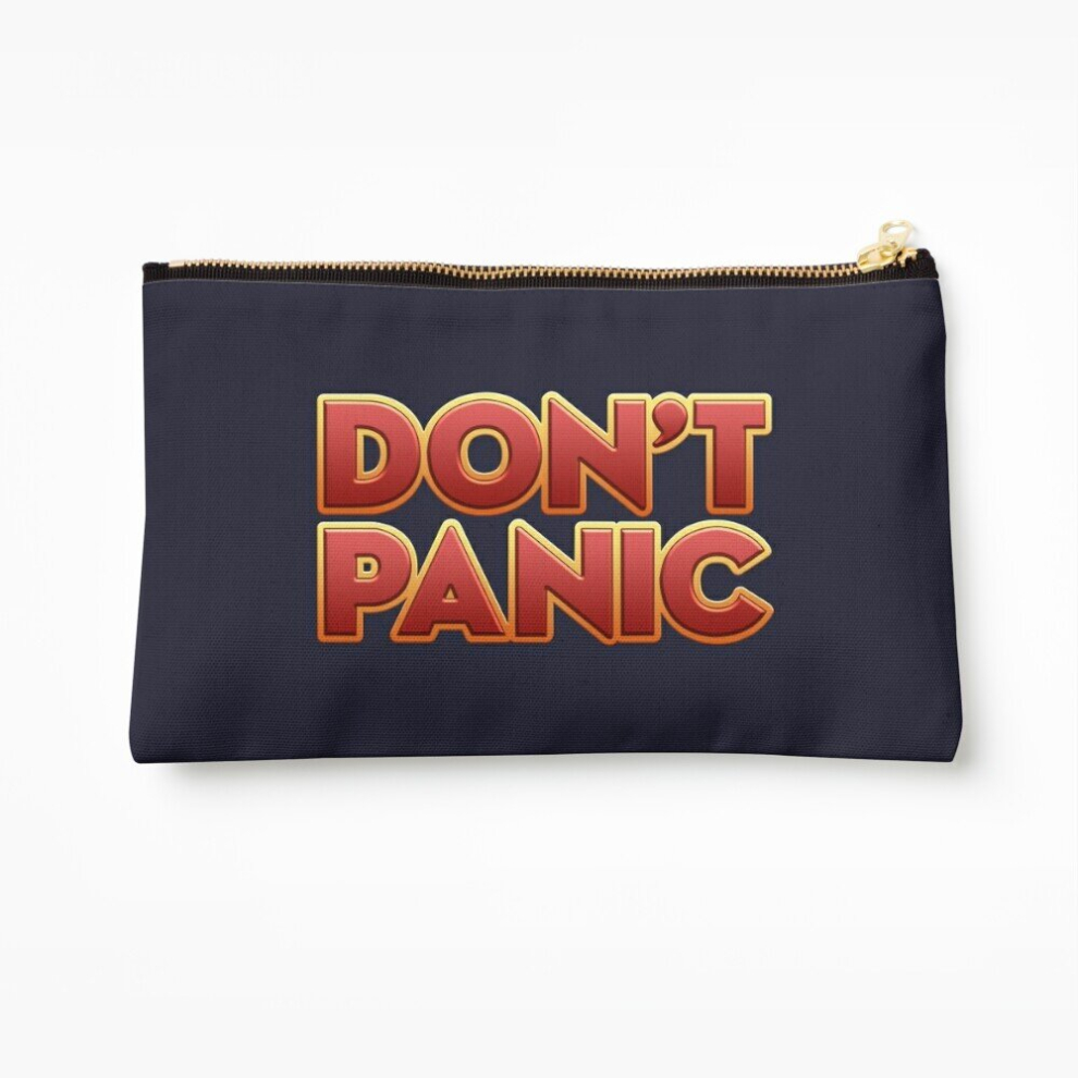 Whibos Makeup Bag Don't Panic Cosmetic Organizer Tyvek Paper Bags Zipper Pouch