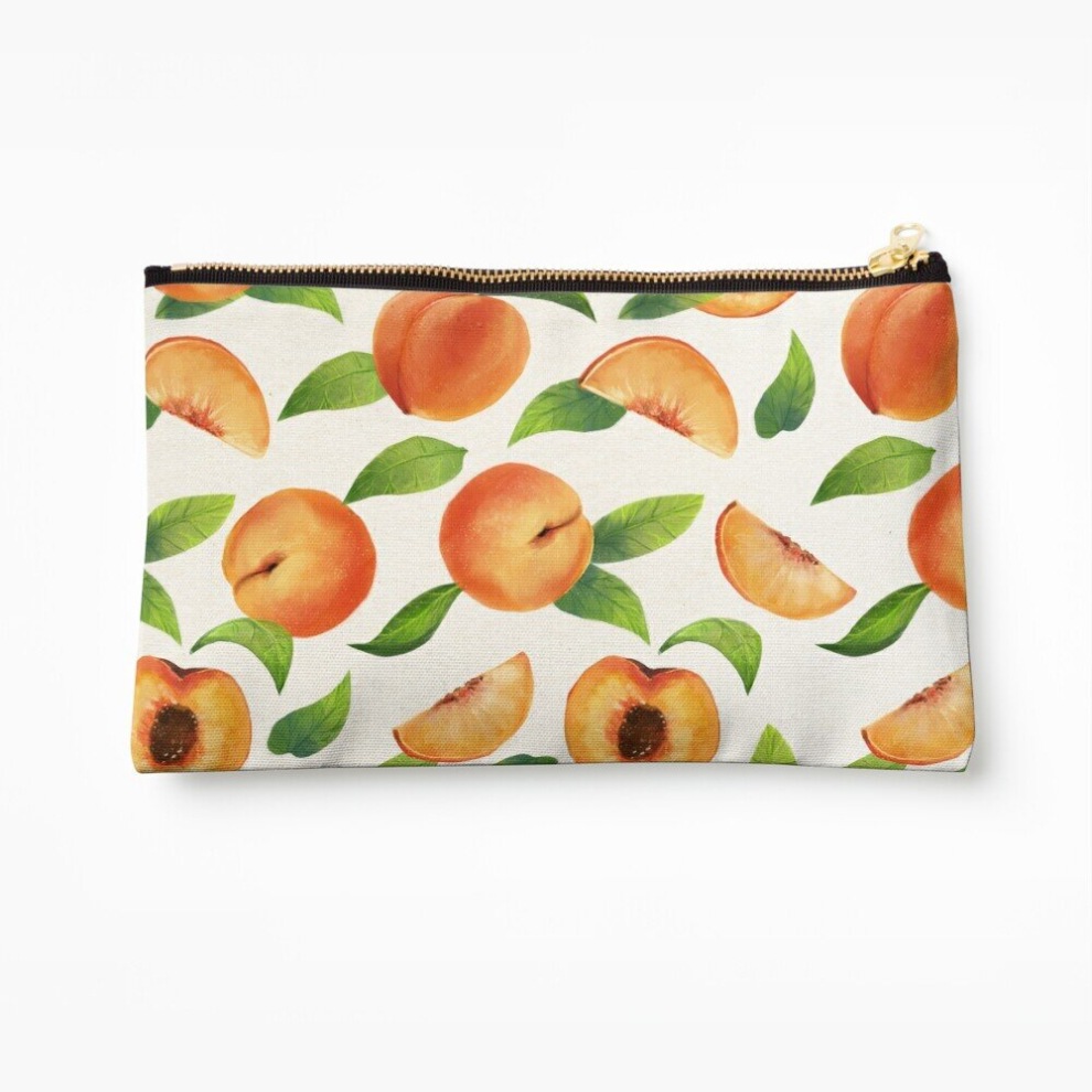 Whibos Makeup Bag Peachy Peaches Cosmetic Organizer Tyvek Paper Bags Zipper Pouch