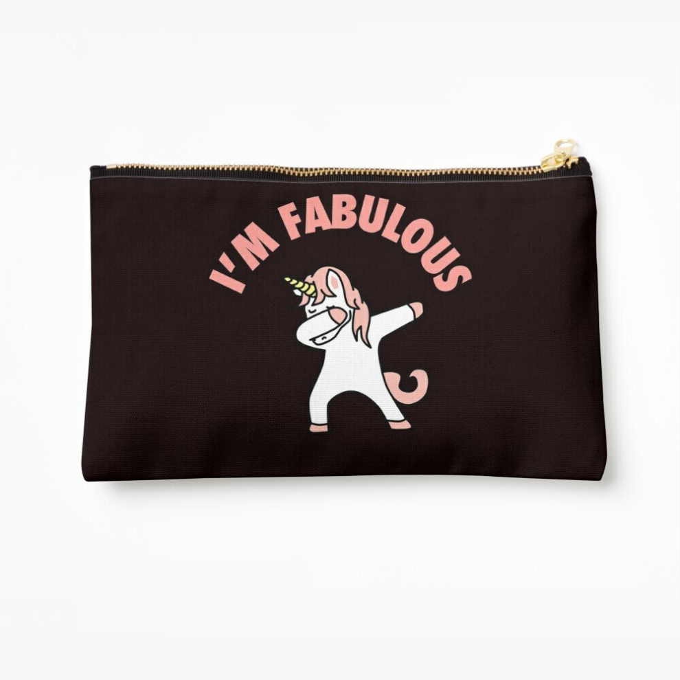 Whibos Makeup Bag I'm Fabulous Unicorn Cosmetic Organizer Tyvek Paper Bags Zipper Pouch