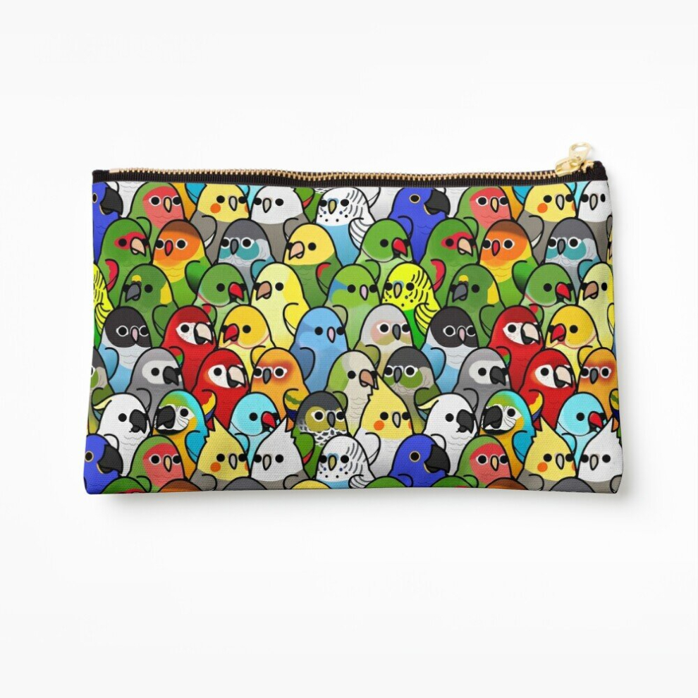 Whibos Makeup Bag Too Many Birds! Bird Squad 1 Cosmetic Organizer Tyvek Paper Bags Zipper Pouch