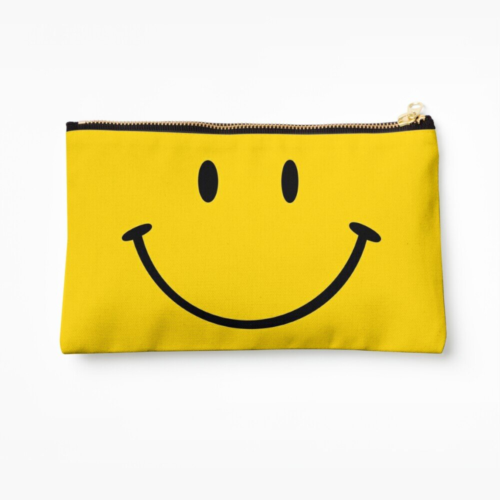 Whibos Makeup Bag Be Happy Smiley Cosmetic Organizer Tyvek Paper Bags Zipper Pouch