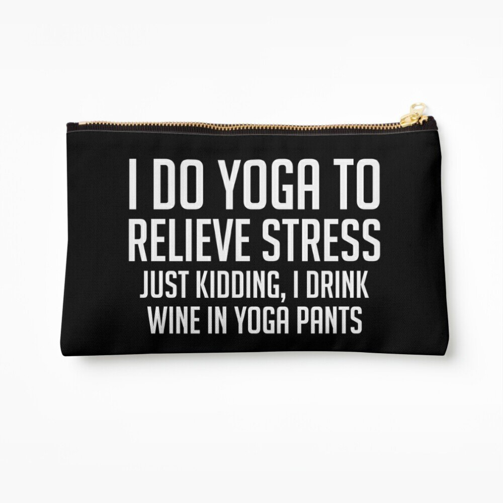 Whibos Makeup Bag Wine Yoga Pants Cosmetic Organizer Tyvek Paper Bags Zipper Pouch