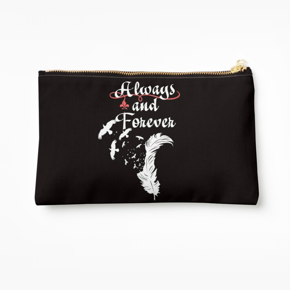 Whibos Makeup Bag Always And Forever. Cosmetic Organizer Tyvek Paper Bags Zipper Pouch