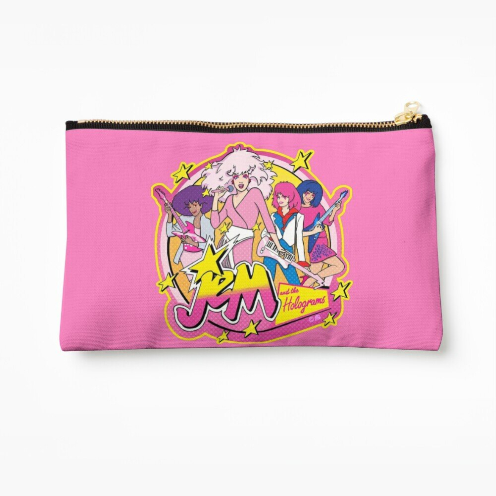Whibos Makeup Bag 80S Jem And The Holograms Cosmetic Organizer Tyvek Paper Bags Zipper Pouch