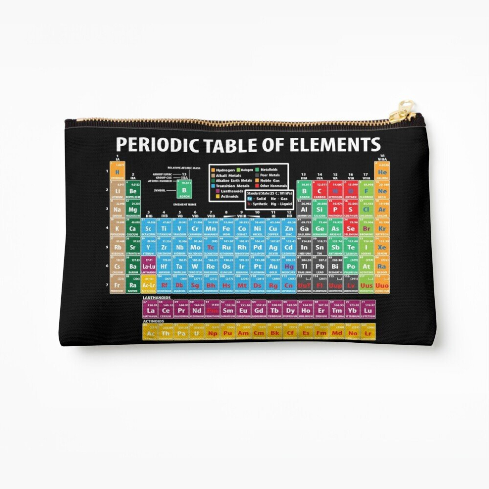 Whibos Makeup Bag Periodic Table Of Elements Cosmetic Organizer Tyvek Paper Bags Zipper Pouch