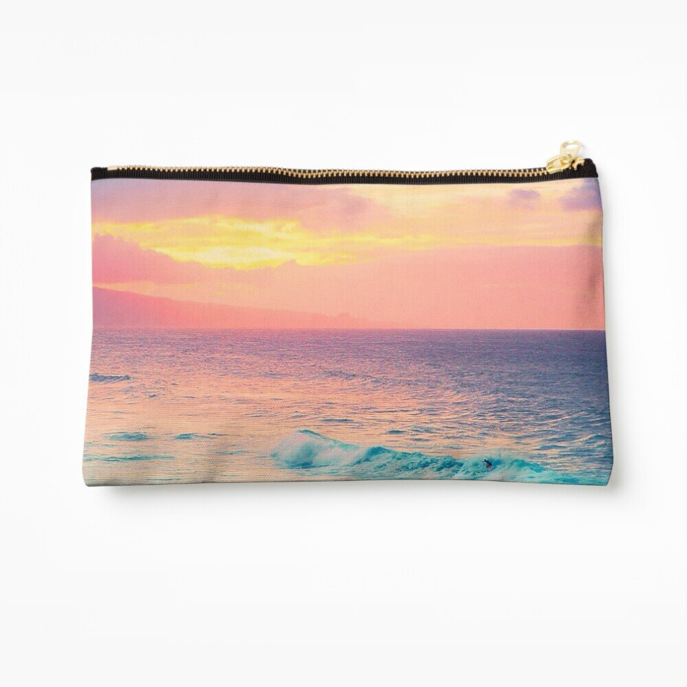Whibos Makeup Bag Hookipa Surf Sunset Cosmetic Organizer Tyvek Paper Bags Zipper Pouch