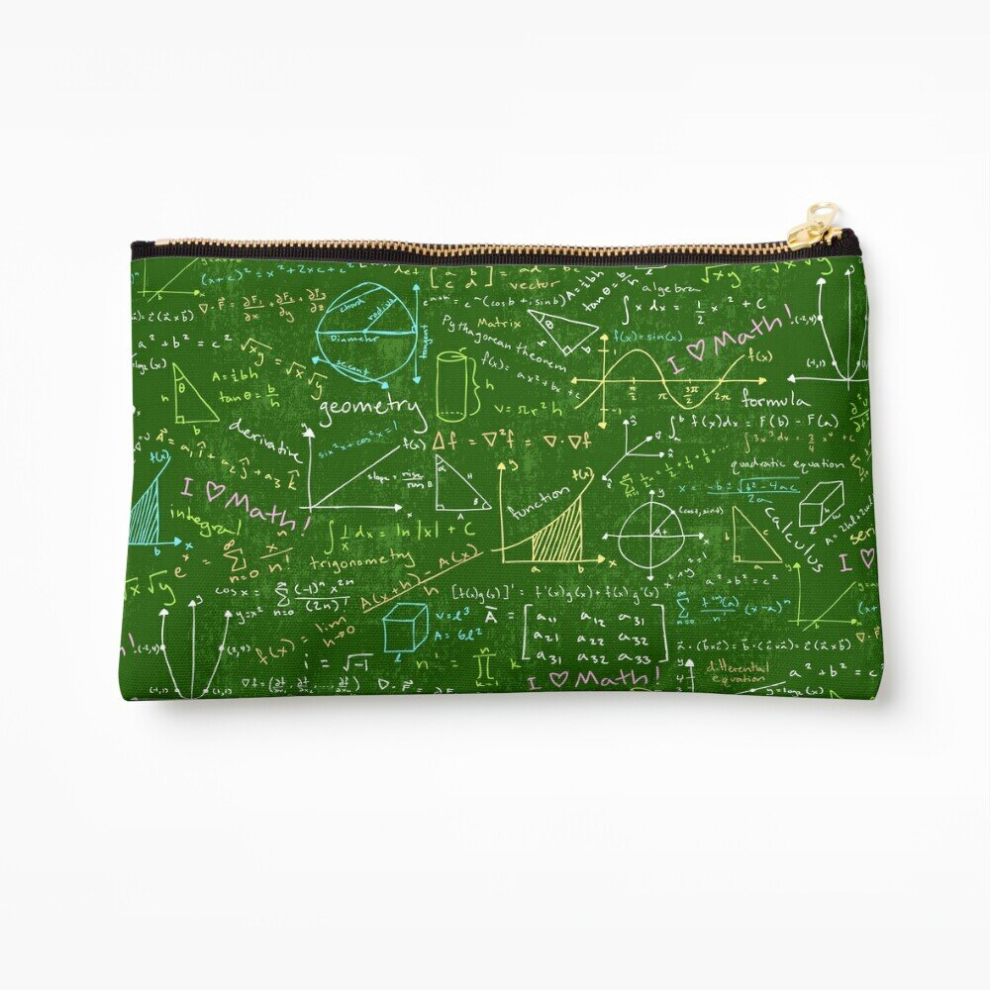 Whibos Makeup Bag Math Lessons Cosmetic Organizer Tyvek Paper Bags Zipper Pouch