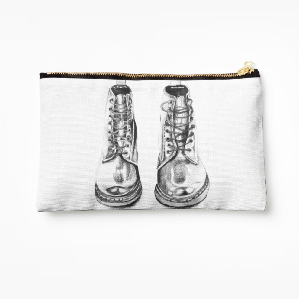 Whibos Makeup Bag Doc Martens Pencil Drawing Cosmetic Organizer Tyvek Paper Bags Zipper Pouch