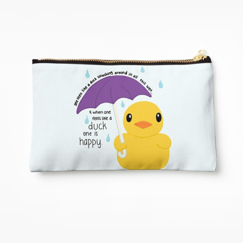 Whibos Makeup Bag Duck Cosmetic Organizer Tyvek Paper Bags Zipper Pouch