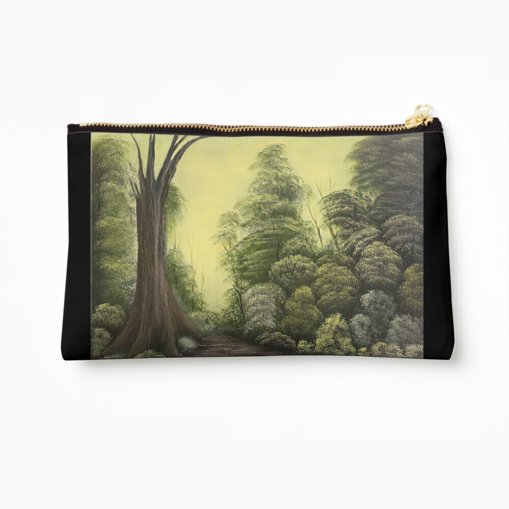 Whibos Makeup Bag Forest Path Cosmetic Organizer Tyvek Paper Bags Zipper Pouch