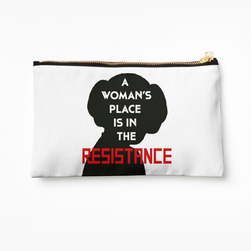 Whibos Makeup Bag A Woman's Place Is In The Resistance Cosmetic Organizer Tyvek Paper Bags Zipper Pouch